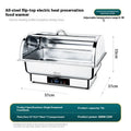 Stainless steel electric buffet stove with LCD screen and transparent flip lid