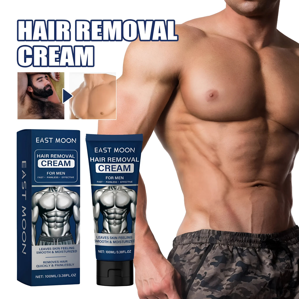100ml tube of men's depilatory cream for lip, beard, armpit, hand and leg hair removal