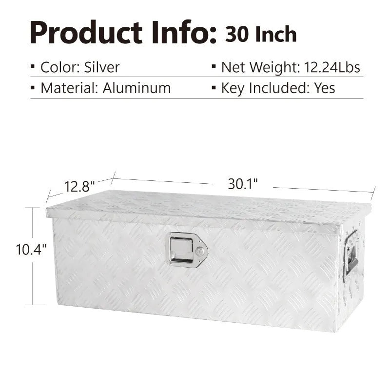 Black aluminium alloy 26-inch toolbox for industrial tool storage