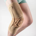 Adult basketball knee pads in black and blue or grey and blue colours