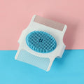 Blue or green multifunctional pet grooming comb for hair removal and de-shedding