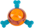 Interactive dog toy and slow feeder with rubber bones for small and medium dogs