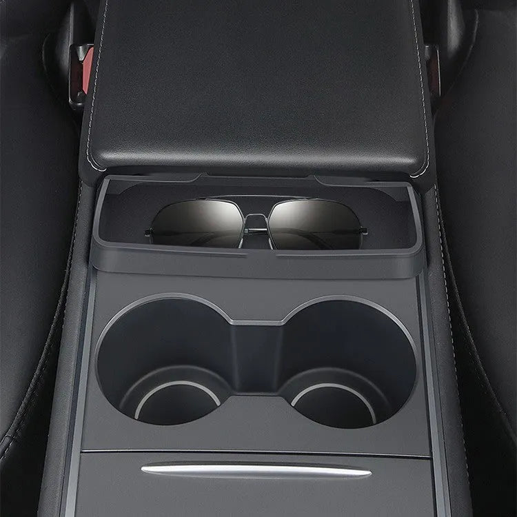 Black silicone glasses storage bag for Tesla Model 3 and Model Y central control armrest