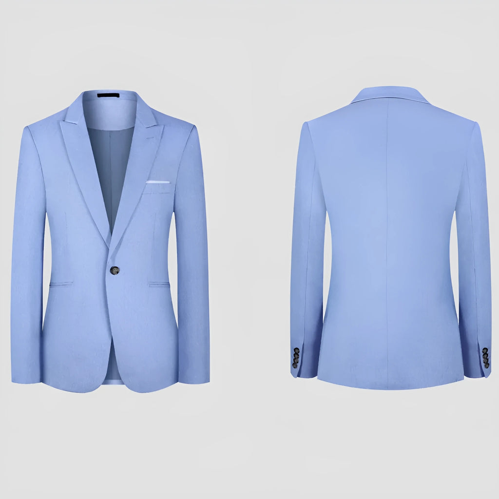 Men's lightweight western-style casual suit in pink or light blue for spring and summer wear