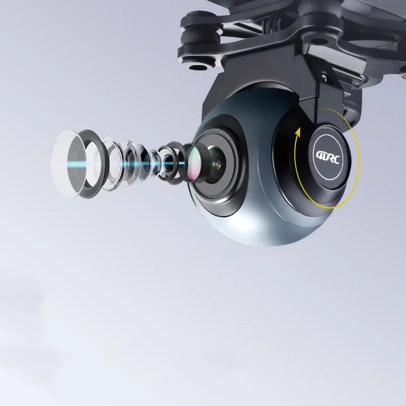 GPS quadrocopter drone with remote controller, spare blades and 4K camera system