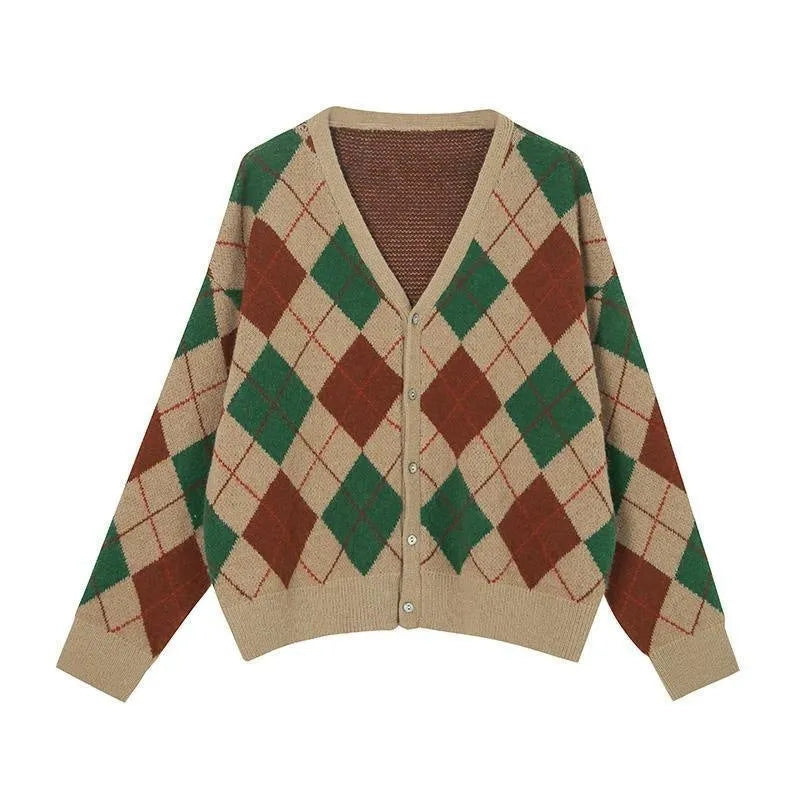Acrylic knitted casual cardigan in macaron colours with regular sleeves and free size fit