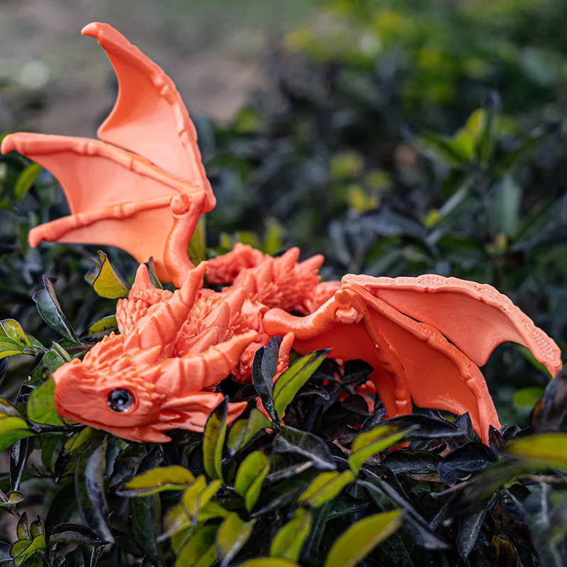 3D printed dragon wing decoration in PLA plastic measuring 25×16×3cm