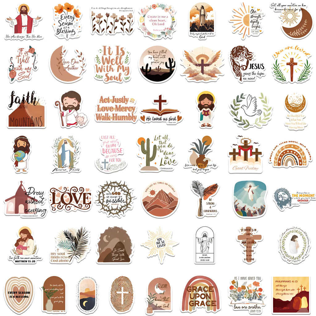 Pack of 50 random pattern graffiti stickers for personalising laptops and water bottles.