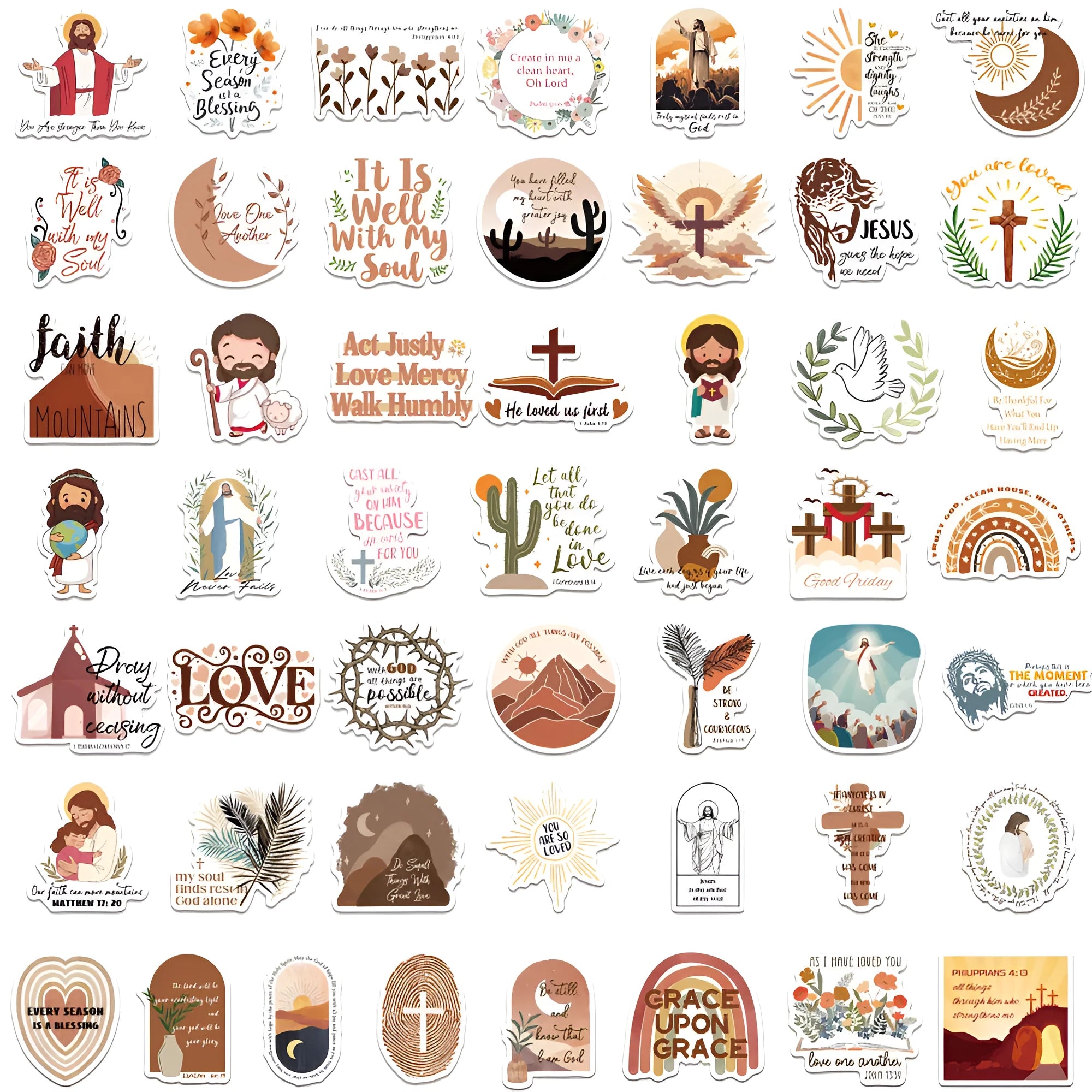 Pack of 50 random pattern graffiti stickers for personalising laptops and water bottles.