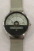 M-1288 men's sport watch with round 40mm dial, alloy case, and choice of stainless steel or leather strap.