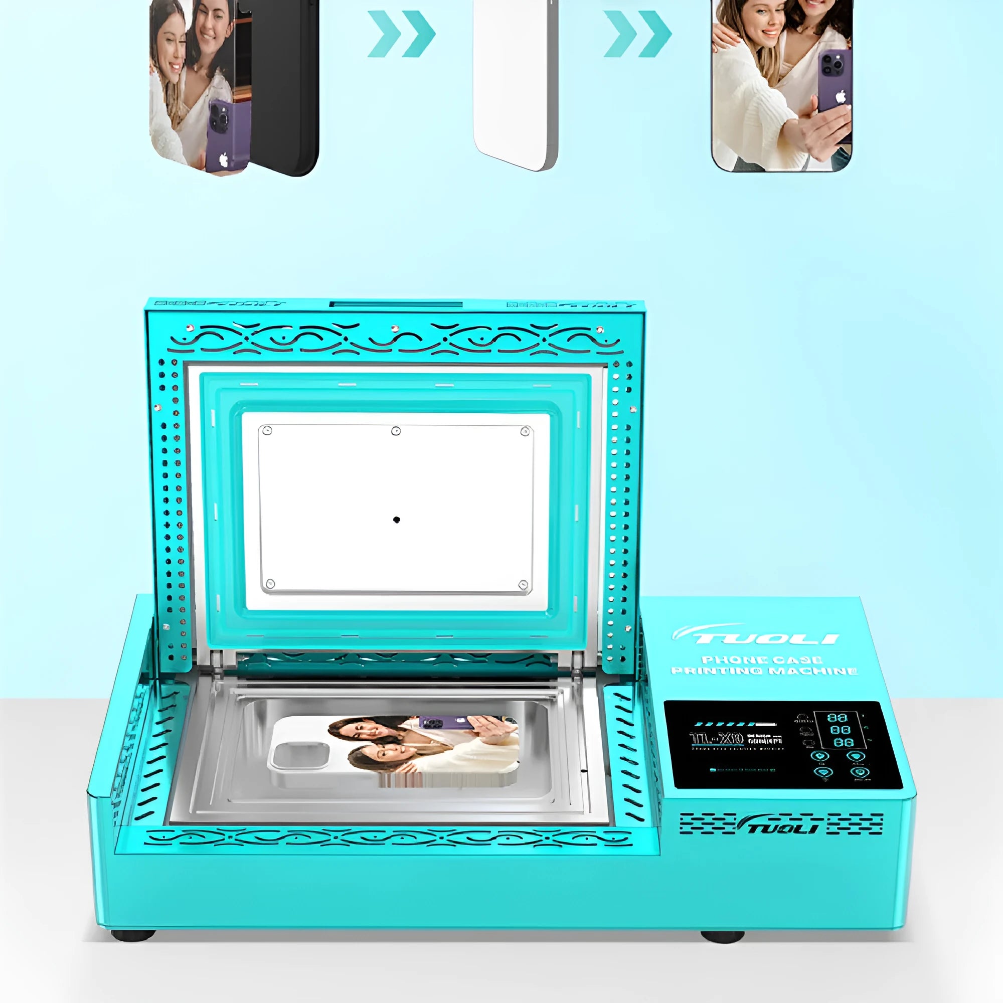 Metal phone case transfer printing machine for multiple mobile brands