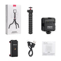 2985 piece vlogging studio kit with tripod, light stands, and camera mounting hardware