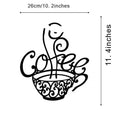 Black iron wall decoration with English letters silhouette design