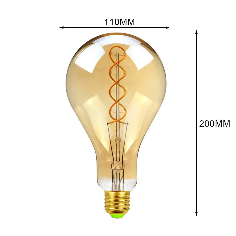 Double helix golden LED soft light strip measuring 110mm by 200mm