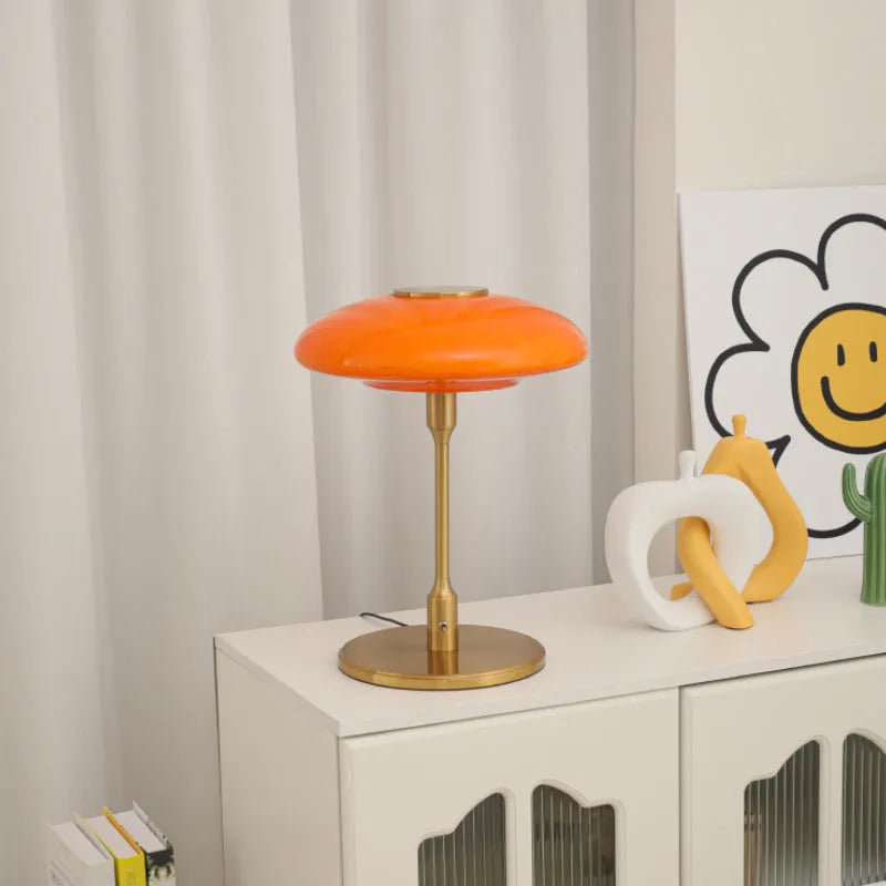 Vintage Korean atmosphere bedside light with metal lamp holder in four colour options