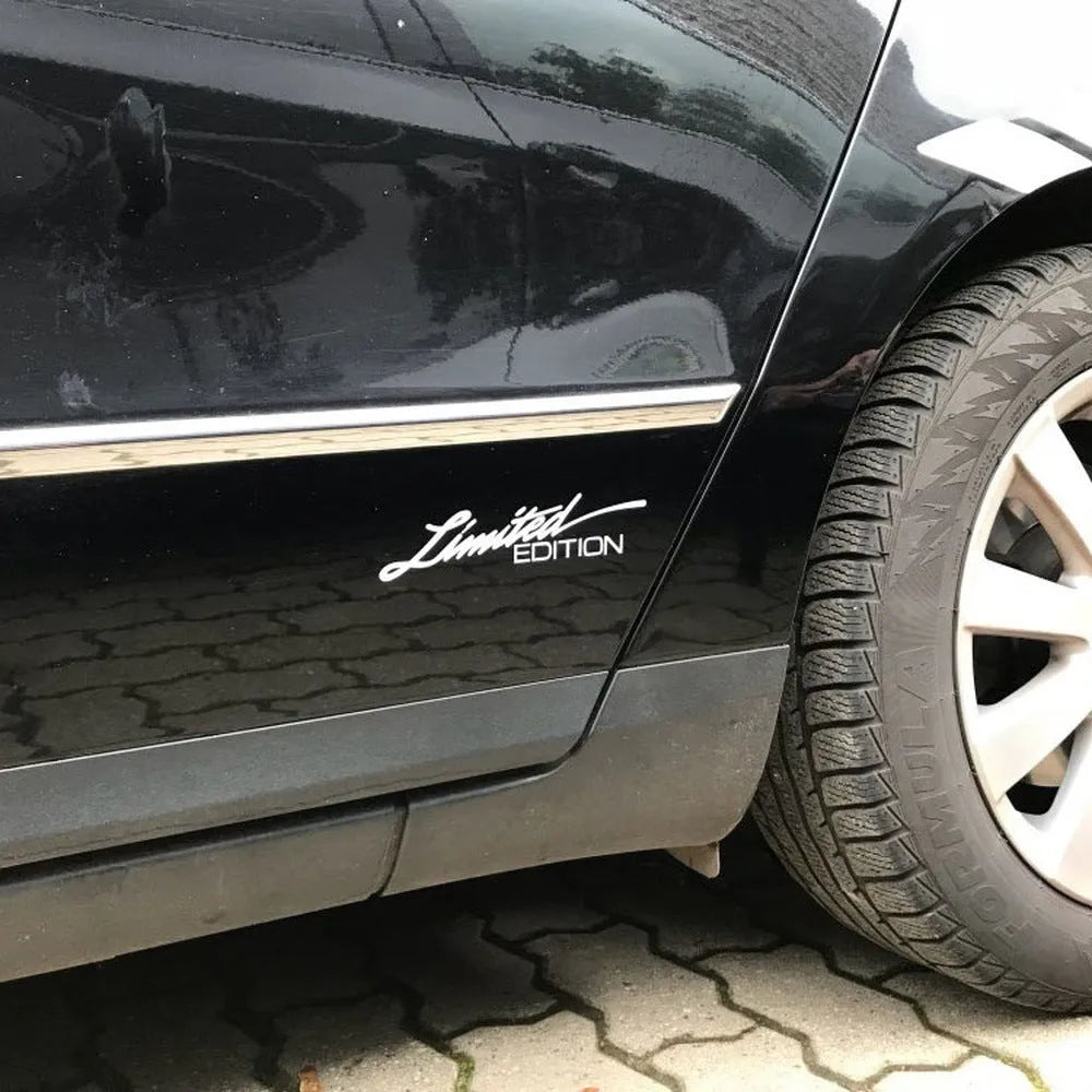 Reflective British bumper sticker showing dimensions of 16cm by 3.8cm in plastic material