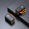 Black and white PD66W fast charge 20000mAh power bank with plastic shell