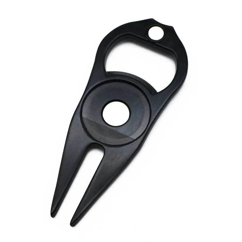 Black green silver zinc alloy golf ball yoke bottle opener tool with ball marking and opening functions