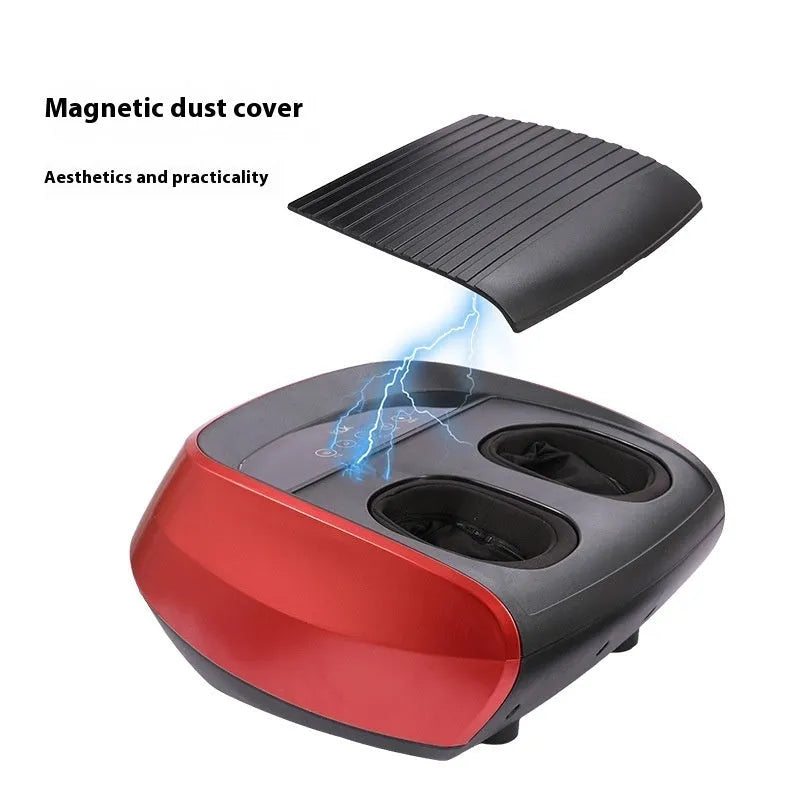 Flip automatic foot sole massager in black colour showing control panel and flip mechanism