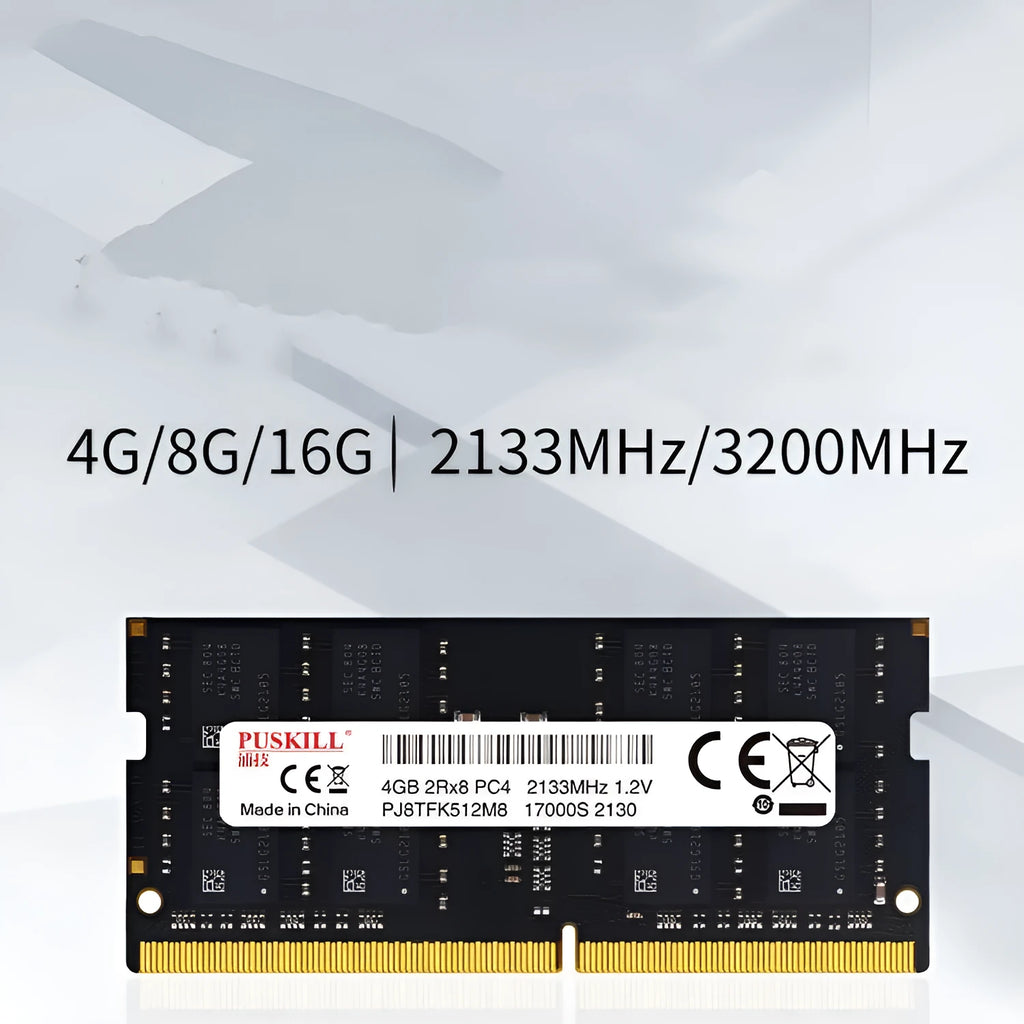 DDR4 laptop memory module with 260-pin connector for notebook RAM upgrade