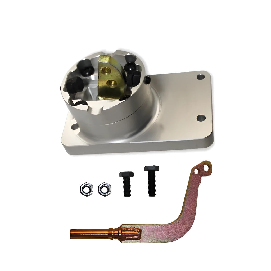 Silver aluminium alloy gear shift short lever for Horton trucks showing metallic finish and rod structure