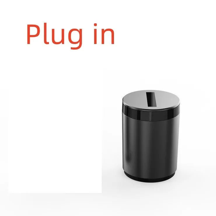 Silver aluminium alloy automatic induction ashtray with closed lid