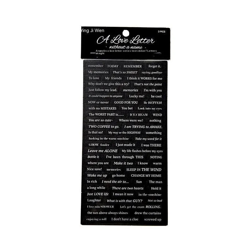 Japanese paper adhesive quotation sticker sheets in four ins style designs for DIY decoration