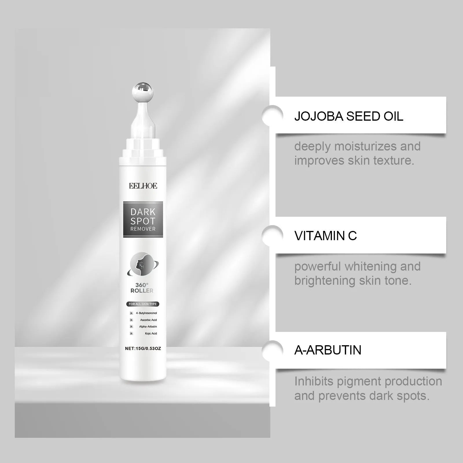 15g facial essence cream jar with jojoba oil and brightening complex ingredients
