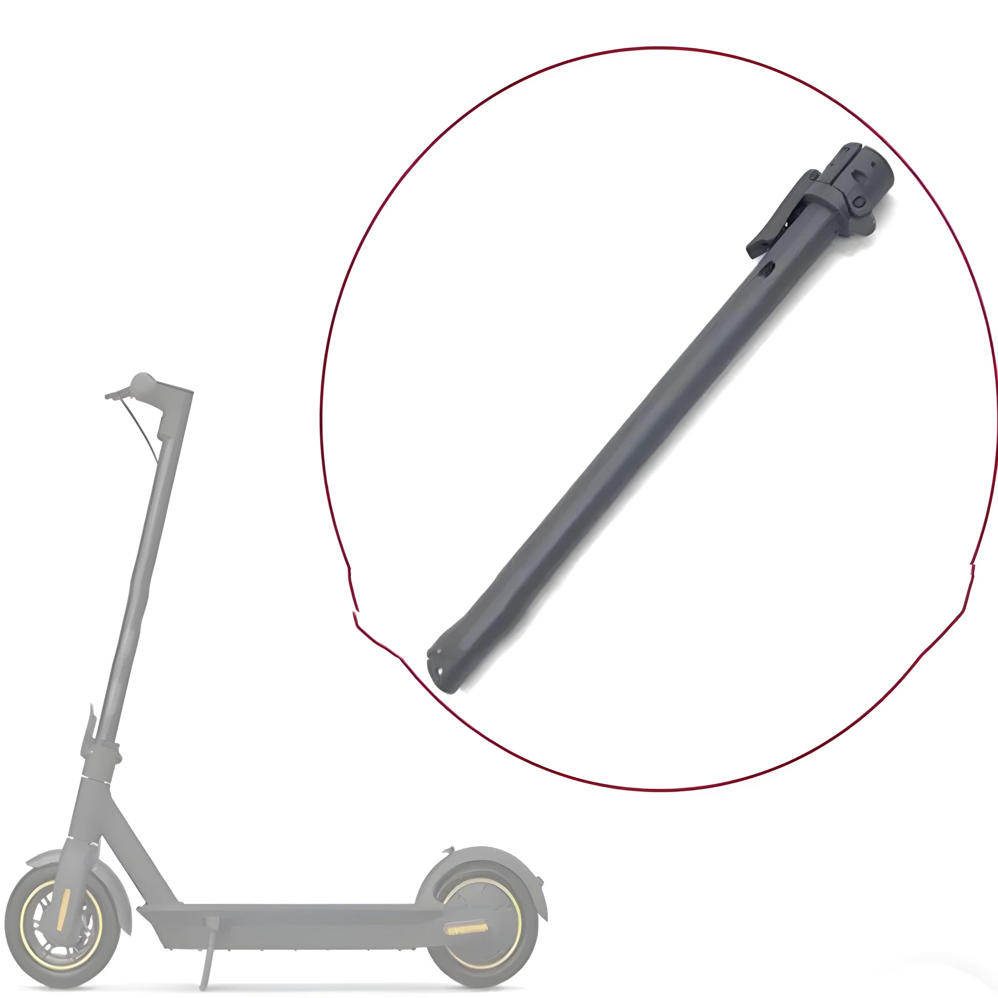 Black folding upright pole accessory for Nanbo No. 9 electric scooter replacement part
