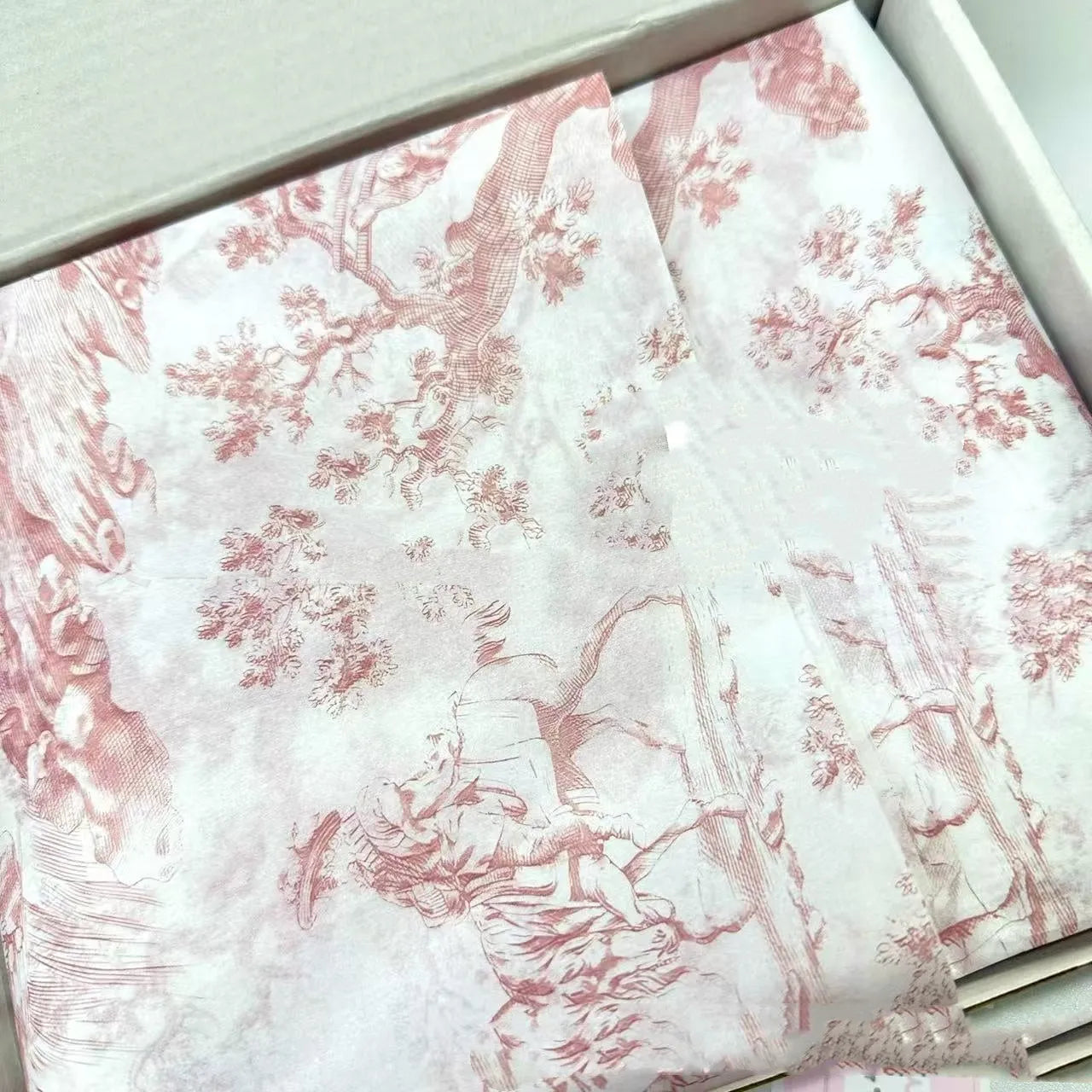 French MG tissue paper decorative sheet 50x70cm in pink purple and green purple retro colours