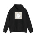Black drop-shoulder sleeve polyester sports hoodie with front pocket, loose fit casual pullover