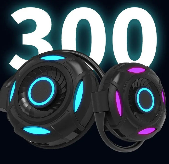 Black wireless Bluetooth earphones with hanging ear design showing USB charging port