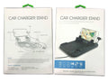 Black silicone car charging bracket mobile phone holder, 11x9.2cm, with magnetic charger and adjustable dashboard pad.