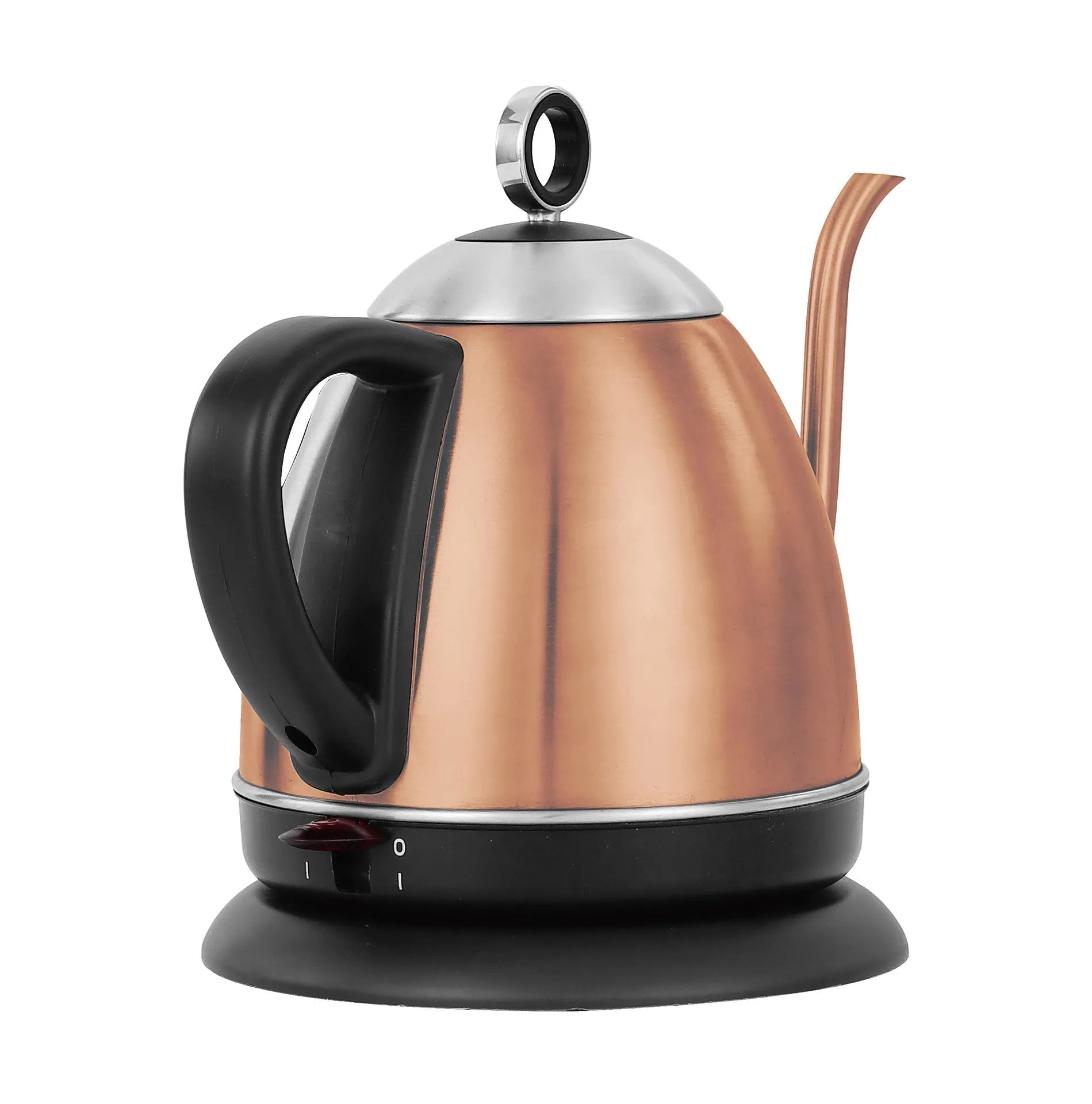 Gold stainless steel electric kettle with touch controls and 1 litre capacity