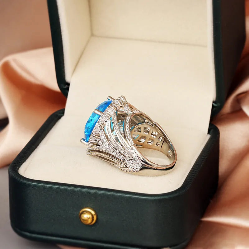 Italian court retro hollow brass women's ring with white steel plating in KYRA0406 colour