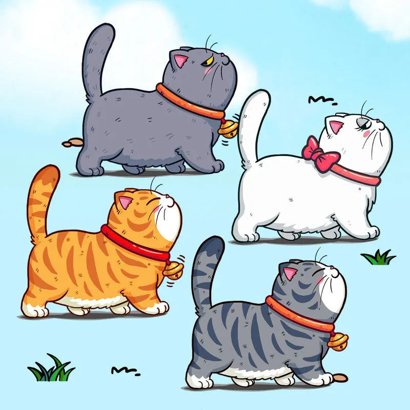 Five climbing cats car sticker on vehicle window showing PVC waterproof decal with humorous animal design