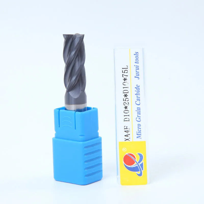 Carbide milling cutter with spiral cutting edge and straight shank design