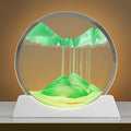 12 inch quicksand painting night lamp with rotating sand art in embroidered glass