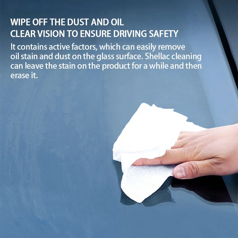 Tube of glass oil film remover cleaning paste for car windscreens, available in 50ml, 100ml, and 200ml sizes.