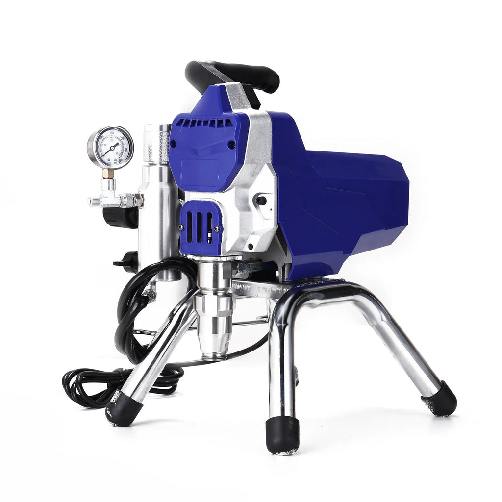3901 model high-pressure airless spray painting machine with spray gun, hose, and accessories kit.