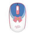 Pink Sailor Moon wireless mouse with USB receiver showing cartoon character design