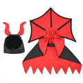 Black polyester vampire cloak and hat Halloween costume for a cat or dog