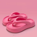 Solid colour thick-soled EVA flip-flops with a decorative bow, shown on a white background.