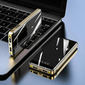 Mirror digital display power bank with 20000mAh capacity in aluminium shell showing battery percentage