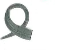 60cm long gradient curly hair wig patch extension in mixed silk material showing vibrant colour options