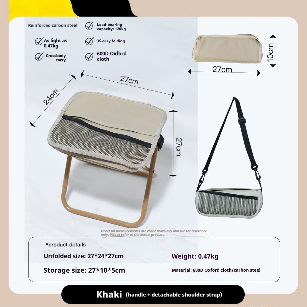 Lightweight foldable outdoor camp chair stool in a choice of six colours.