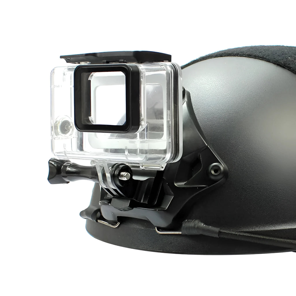 Aluminium alloy action camera helmet mount for GoPro on motorcycle safety gear