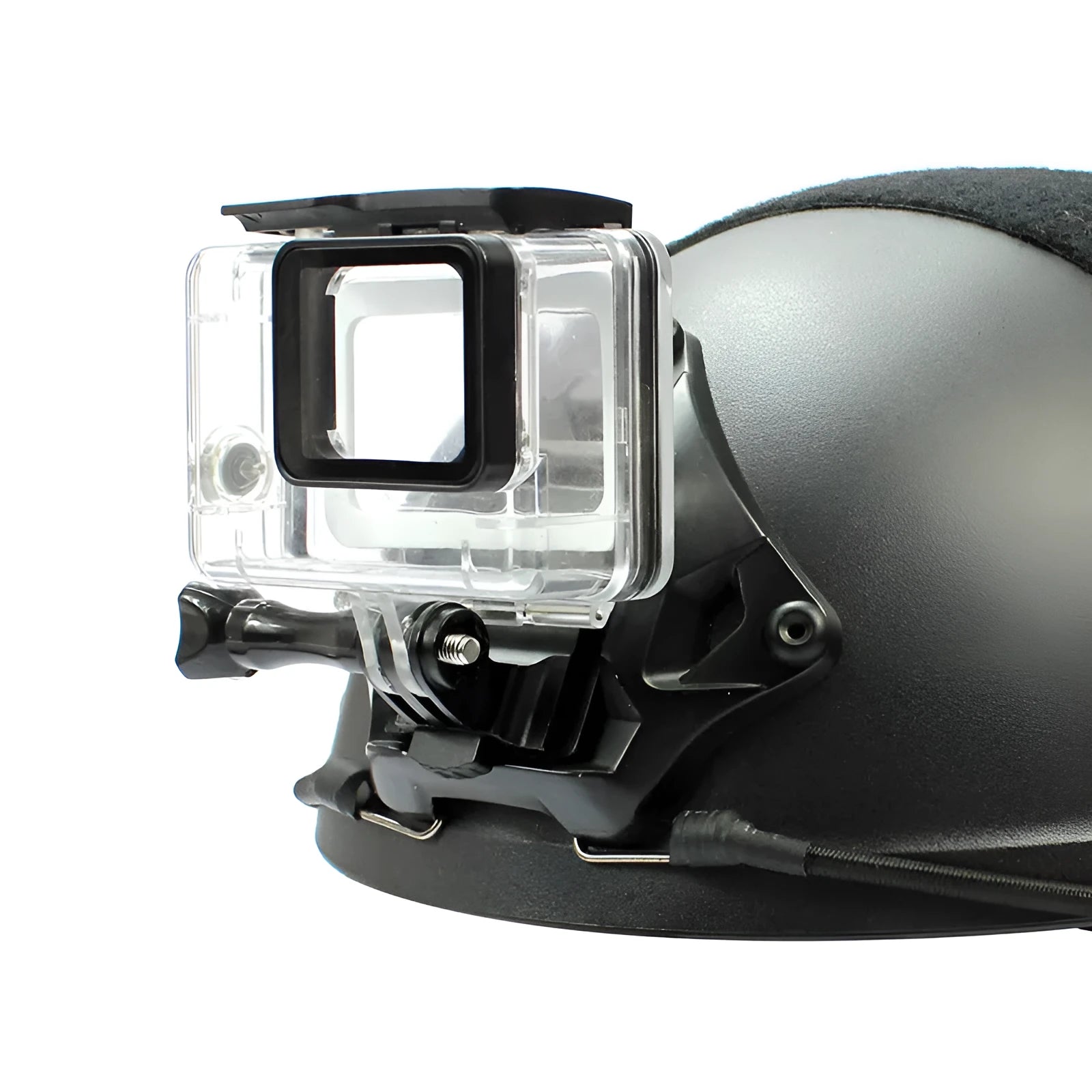 Aluminium alloy action camera helmet mount for GoPro on motorcycle safety gear