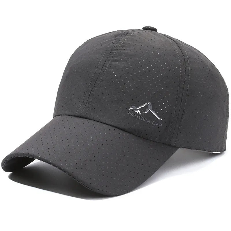 Korean-style adjustable baseball cap in polyester with dome crown for summer sun protection