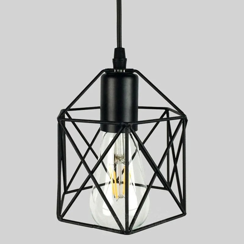 American country style decorative light with iron shade, dimensions 150mm by 140mm.